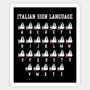 Italian Sign Language Italia Italy Italiano Magnet